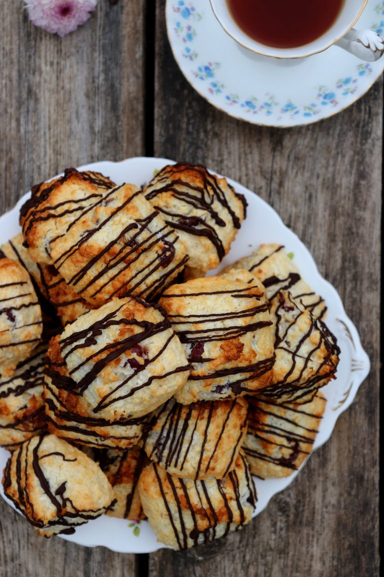 Cherry & Coconut Macaroons