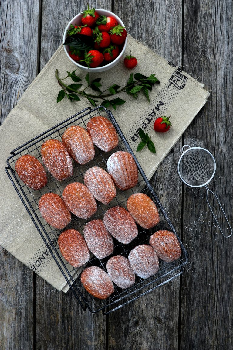 Strawberry & Mint Madeleines