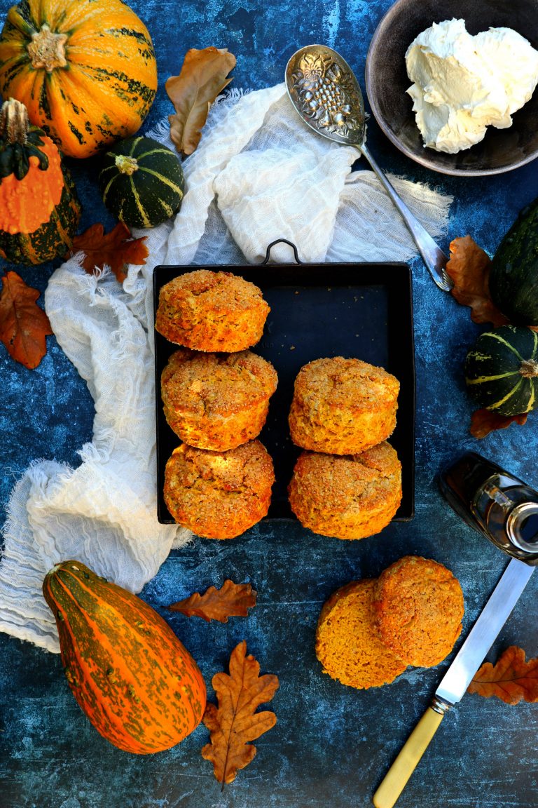 Spiced Pumpkin Scones with Maple Cream