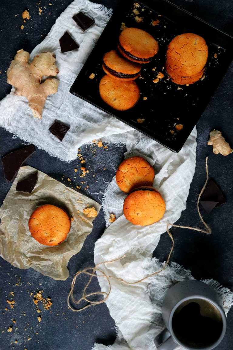 Stem Ginger & Chocolate Biscuits