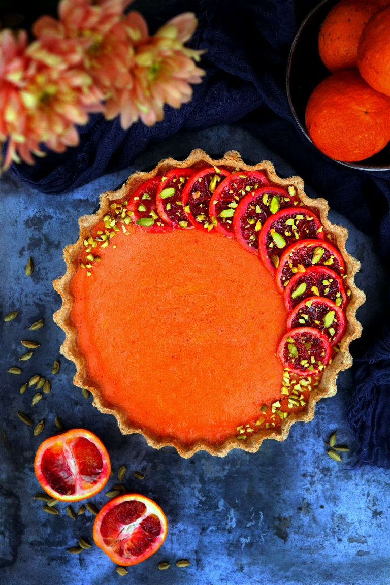 Blood Orange & Cardamom Tart