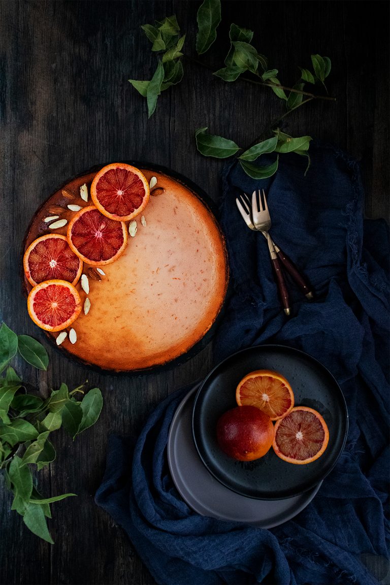 Blood Orange & Ricotta Cheesecake