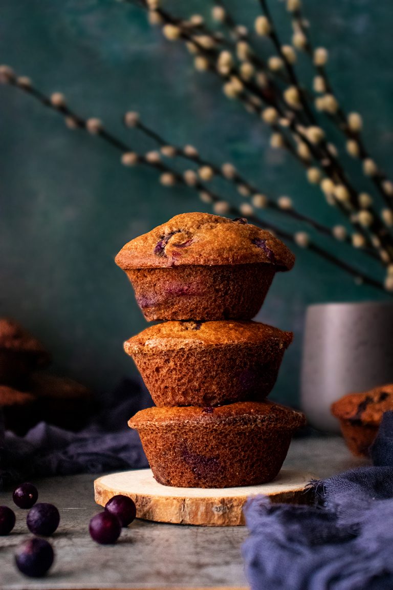 Lighter Blueberry Muffins