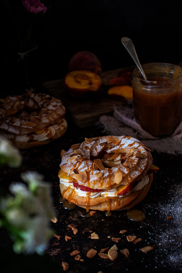 Peach & Caramel Paris-Brest