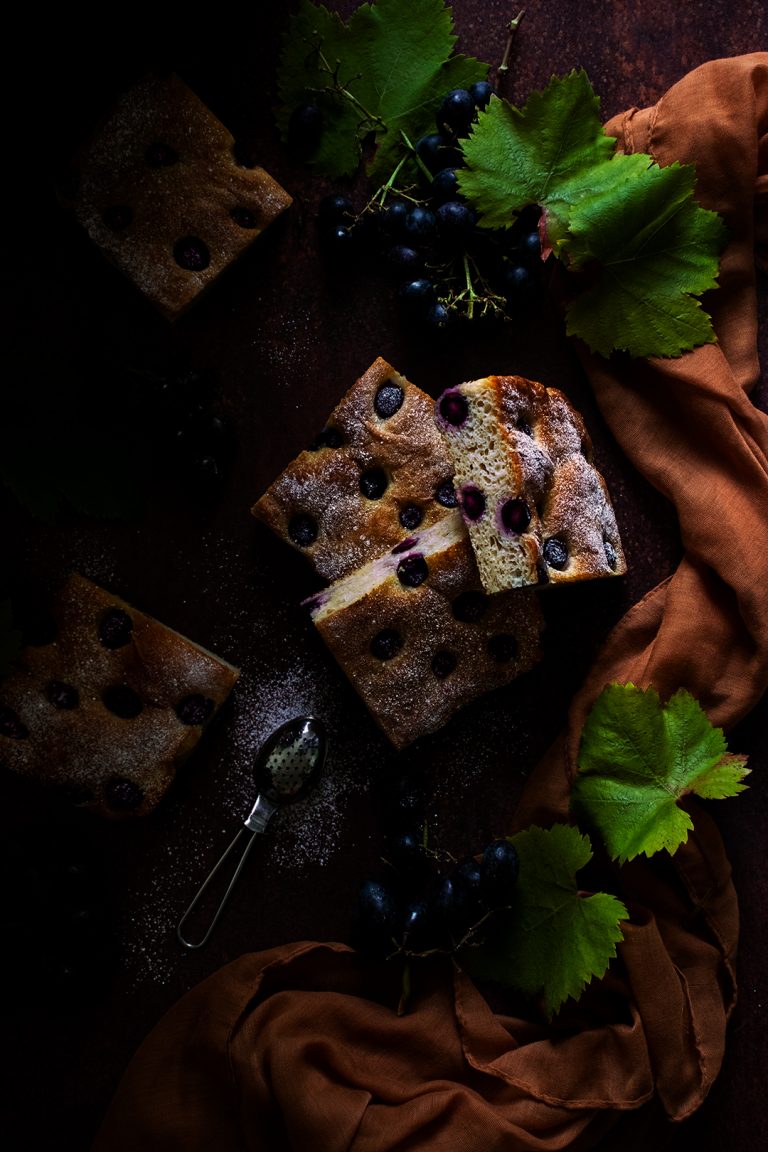 Schiacciata all’uva (Sweet grape focaccia)